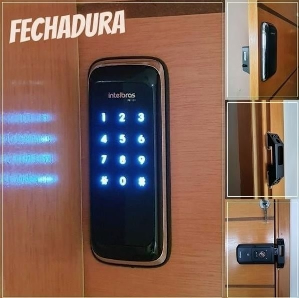 Fechadura Digital de Sobrepor FR 101 Preto Intelbras na Amazon