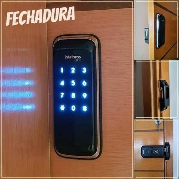 Fechadura Digital de Sobrepor Touch Screen FR 101 Preto Intelbras na Amazon