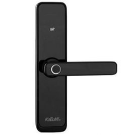 Fechadura Digital KaBuM! Smart 500 - Biometria controle via aplicativo Vidro Preto (Com maçaneta) - KBSG001 na KaBuM!