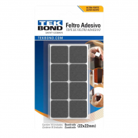 Feltro Adesivo Quadrado 22mm Preto - Blister Com 16 Unidades, TekBond na Amazon
