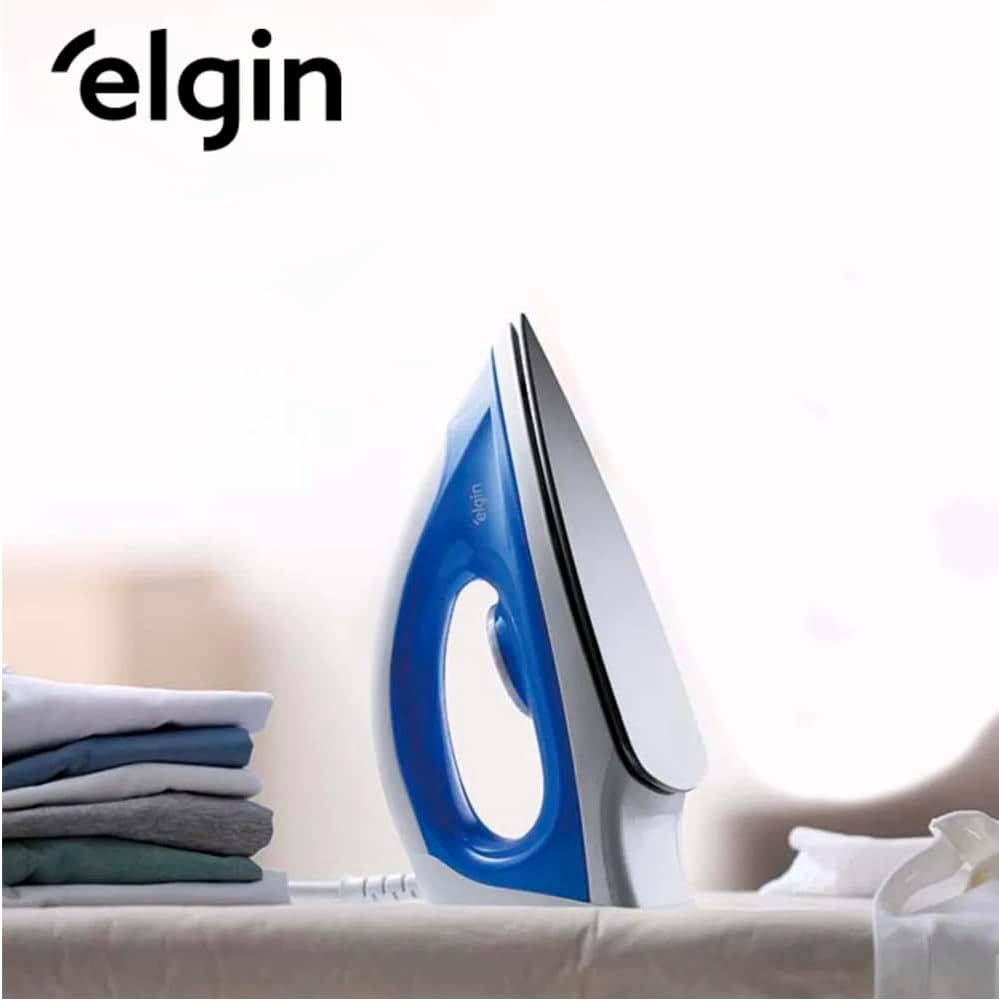 Ferro de Passar a seco Iron Force 1100W branco com azul 110V – Elgin na Amazon