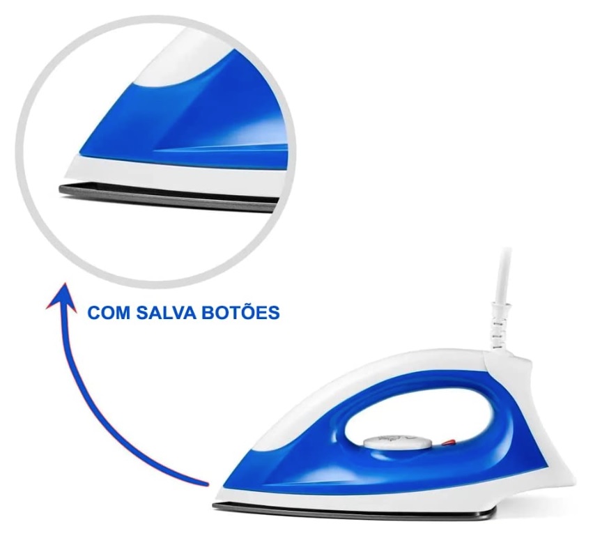 Ferro de Passar a seco Iron Force 1100W branco com azul – Elgin na Amazon