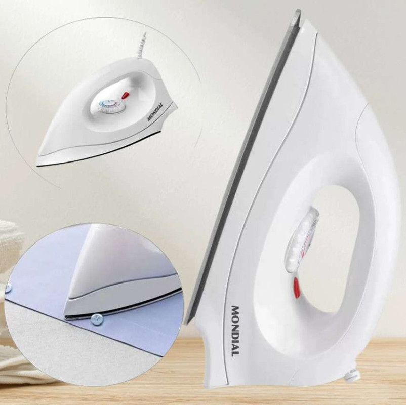 Ferro de Passar a Seco Mondial, 1000W, Branco – FSN-55-W na Amazon