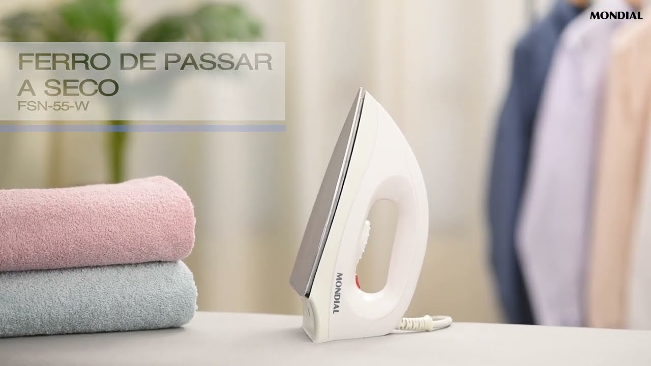 Ferro de Passar a Seco Mondial, 220V, 1000W, Branco – FSN-55-W na Amazon