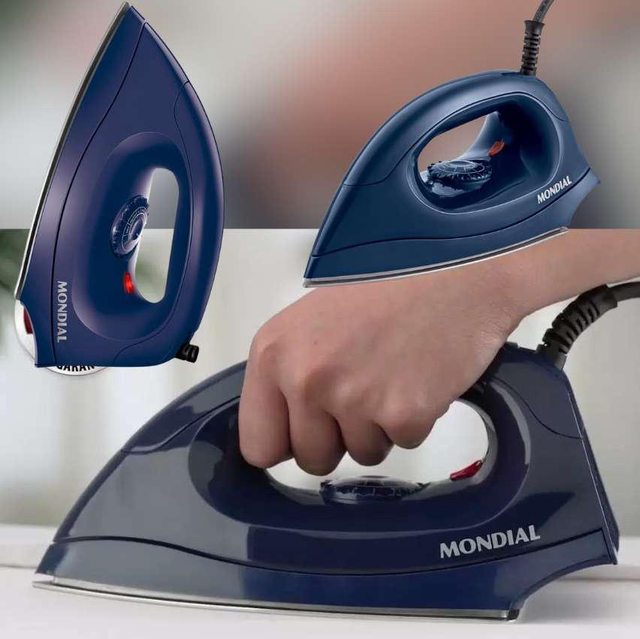 Ferro de Passar a Seco, Mondial, Azul, 1000W, 110V – FSN-55-BL na Amazon