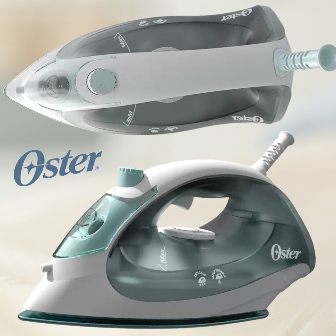 Ferro de Passar a Vapor Oster, Base Antiaderente, 110V, Verde, 1200W na Amazon