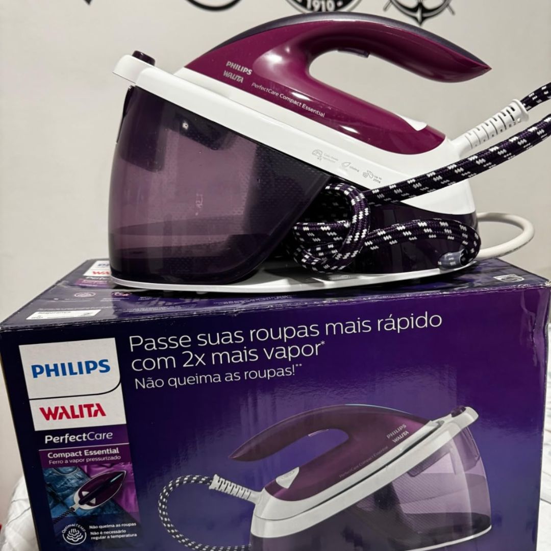 Ferro de Passar PerfectCare Compact Essential Philips Walita ROXO 2000W – GC6842/34 na Amazon
