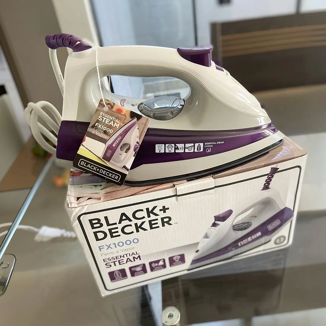 Ferro de Passar Roupa a Vapor Black + Decker Antiaderente 1200W 127V Roxo – FX1050-BR na Amazon