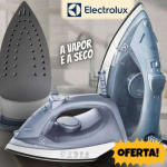 Ferro de Passar Roupa a Vapor e a Seco Electrolux – Efficient ESI10 Azul na Magazine Luiza
