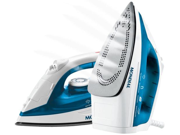 Ferro de Passar Roupa a Vapor – Mondial F-32 Branco e Azul – Magazine na Magazine Luiza