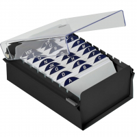 Fichário Para Fichas Tamanho 3x5 (Índice Incluso), Acrimet, 921.7 (Preto Com Tampa Cristal) na Amazon