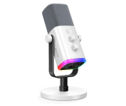 FIFINE Microfone para jogos XLR/USB para podcasting, computador PC, AM8 Branco na Amazon