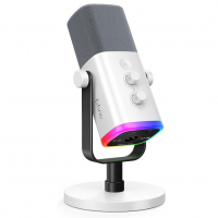 FIFINE Microfone Para Jogos XLR/USB Para Podcasting, Microfone RGB Para Computador PC na Amazon