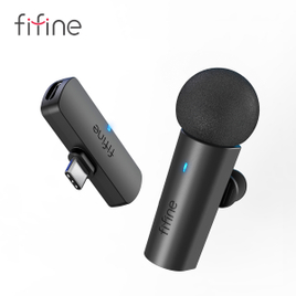 Fifine Mini Microfone de Lapela em Fio M6 Tipo C na Aliexpress