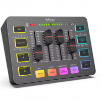 FIFINE USB Gaming Mixer With XLR Microphone Interface,48V Phantom Power,RGB na Aliexpress
