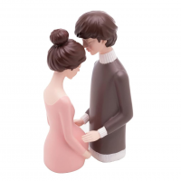 Figura Decorativa Casal Gestante De Resina 10cm X 7,5cm X 20,5cm - Wolff na Amazon