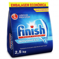 Finish Advanced Detergente Para Lava Louças Em Pó, Sabão Limpeza Profunda, 2,5kg na Amazon