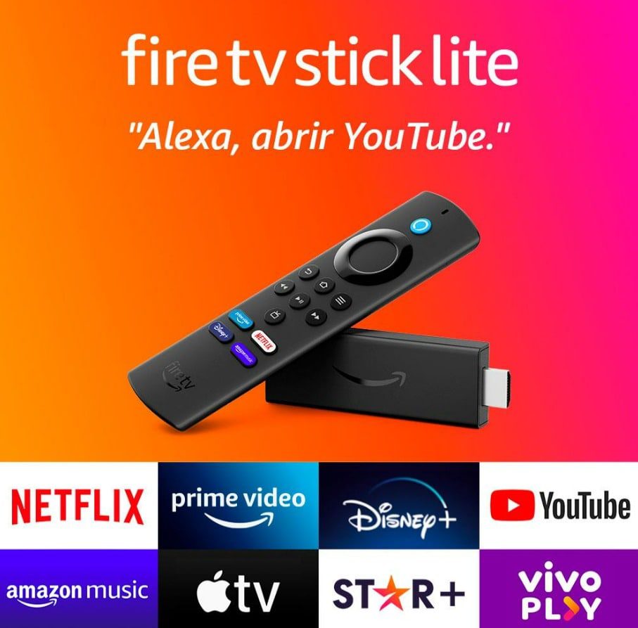 Fire TV Stick Lite Amazon com Alexa e Controle Remoto Full HD – 2ª Geração na Casas Bahia