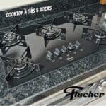 FISCHER COOKTOP À GÁS 5 BOCAS FIT LINE MESA VIDRO PRETO BIVOLT - 26343-57174 na Amazon