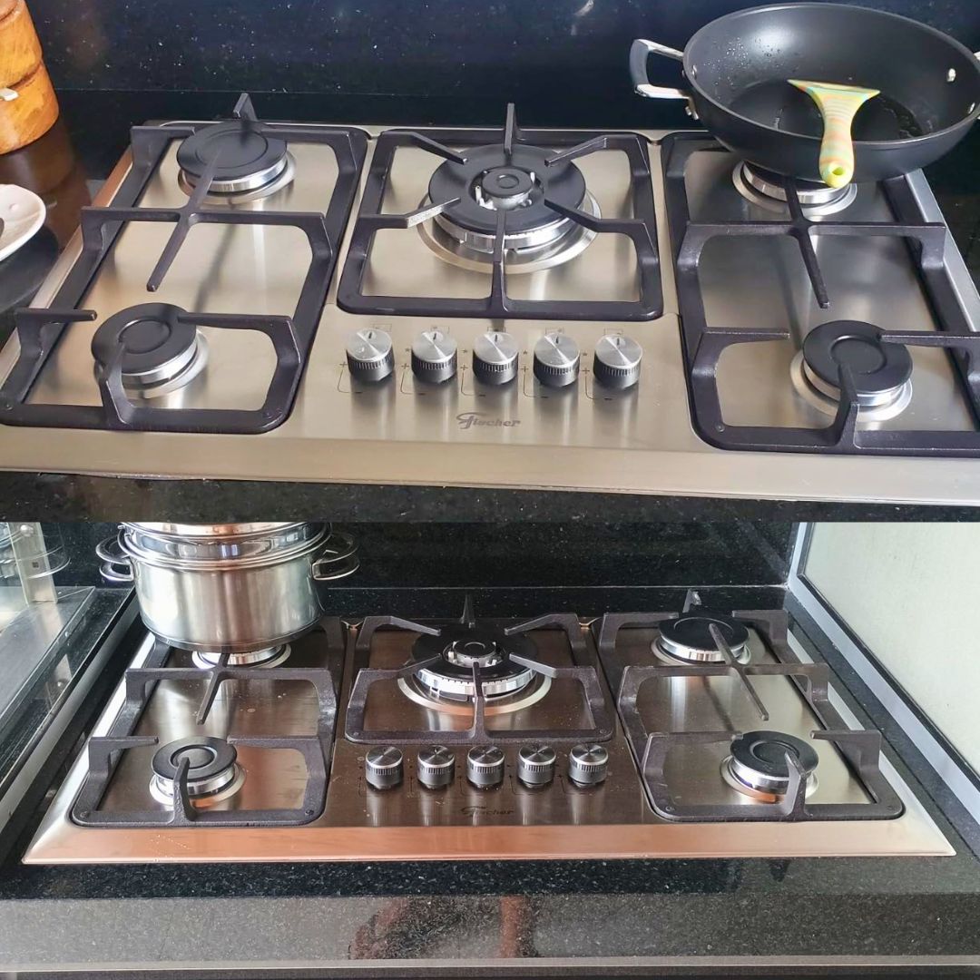 FISCHER COOKTOP GÁS 5 BOCAS TC INFINITY MESA INOX BIVOLT 23678-54121 na Amazon
