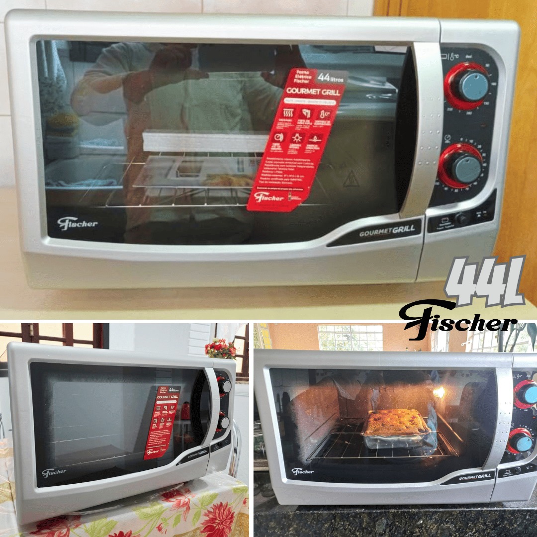 FISCHER FORNO ELÉTRICO BANCADA GOURMET GRILL 44L PRATA 127V 9741-79183 na Amazon