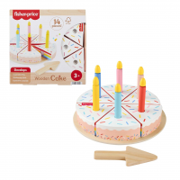 Fisher-Price Brinquedo Para Bebês Bolo De Aniversário De Madeira Para Crianças A Partir De 3 Anos na Amazon