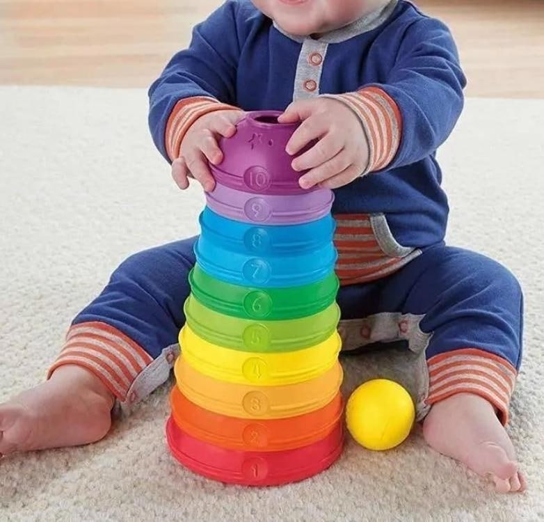 Fisher-Price Brinquedo para Bebês Potinhos Empilhar & Rolar para crianças a partir de 6 meses na Amazon