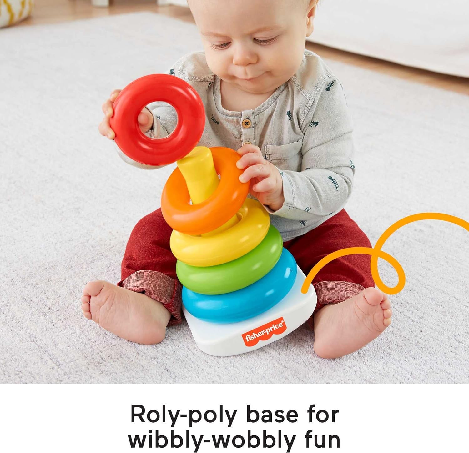 Fisher-Price, Pirâmide de Argolas, Brinquedo para Bebês, A partir de 6 meses na Amazon