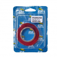Fita Dupla Face Gel Acrílico, Vermelho, 12 Mm X 2 M, Asa Do Brasil na Amazon