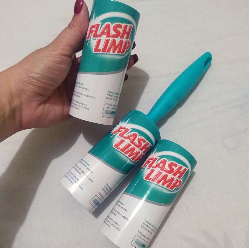 Flash Limp Conjunto 1 Rolo Adesivo Com 30 Folhas E 2 Refis Removedor De Poeira Pelos E Fiapos Cst0085 na Amazon