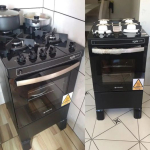 Fogão 4 Bocas Atlas Mesa Vidro Preto – Acendimento Automático Glass Agile UP na Magazine Luiza