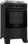 Fogão 4 bocas Atlas Mônaco Plus Preto com Acendimento Automático e Mesa Inox na Amazon