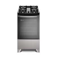 Fogão 4 Bocas Electrolux Prata Efficient Com Mesa De Vidro, PerfectCook E VaporBake (FE4GS) - Bivolt na Shopclub