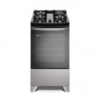 Fogão 4 Bocas Electrolux Prata Efficient Com Mesa De Vidro, Tripla Chama E Vapor Bake (FE4GS) Bivolt na Carrefour