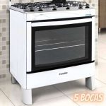 Fogão 5 Bocas Esmaltec Ágata – Acendimento Automático Branco Branco na Magazine Luiza