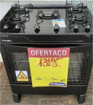 Fogão 5 Bocas Esmaltec Preto – Acendimento Automático Agata Glass na Magazine Luiza