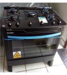 Fogão 5 Bocas Esmaltec Preto – Acendimento Automático Agata Glass na Magazine Luiza