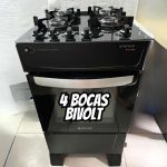 Fogão Atlas 4 Bocas preto Atenas Glass com Acendimento automático Bivolt na Amazon