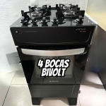 Fogão Atlas 4 Bocas preto Atenas Glass com Acendimento automático – Bivolt na Amazon