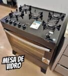 Fogão Atlas 5 Bocas Preto Acendimento Automático Bivolt – Fogão de Piso 5 Bocas Atlas com Acendimento Automático na Casas Bahia