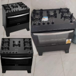 Fogão Atlas 5 Bocas preto Atenas Glass com Acendimento automático – Bivolt – Atlas Eletrodomésticos na Magazine Luiza