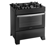Fogão Atlas 5 Bocas preto Atenas Glass com Acendimento Automático – Bivolt na Amazon