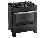 Fogão Atlas 5 Bocas preto Atenas Glass com Acendimento Automático – Bivolt na Amazon