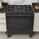 Fogão de Piso Itatiaia 5 Bocas com Mesa de Vidro Electra Glass New Preto – Bivolt na Casas Bahia
