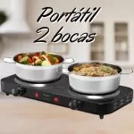 Fogão Elétrico Portátil Cooktop 2 Bocas Elgin na Amazon