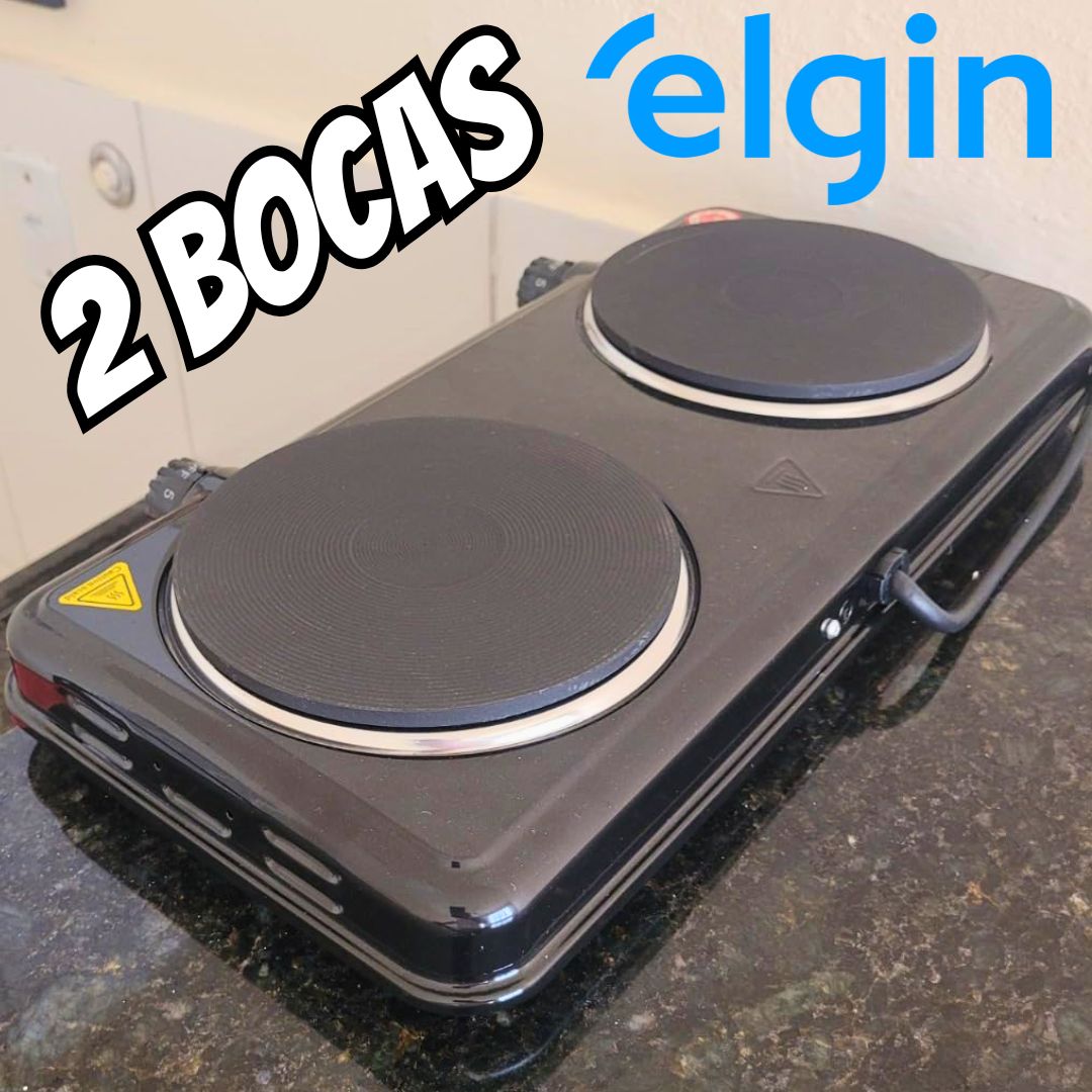 Fogão Elétrico Portátil Cooktop Elgin Double Cook 2 Bocas na Amazon