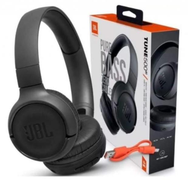 Fone de Ouvido JBL Tune 500 On Ear Preto – JBLT500BLK na Amazon