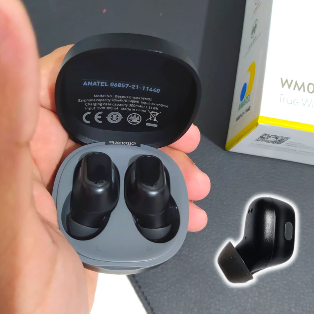 Fone de Ouvido Sem Fio Baseus Encok WM01 Preto na Amazon