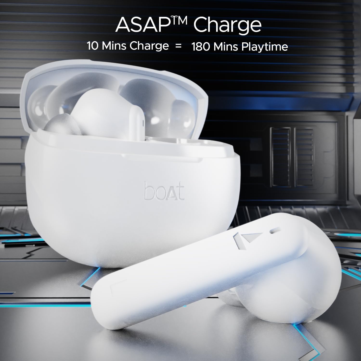 Fone de Ouvido Sem Fio Bluetooth Airdopes 170 – boAt – BRANCO na Amazon