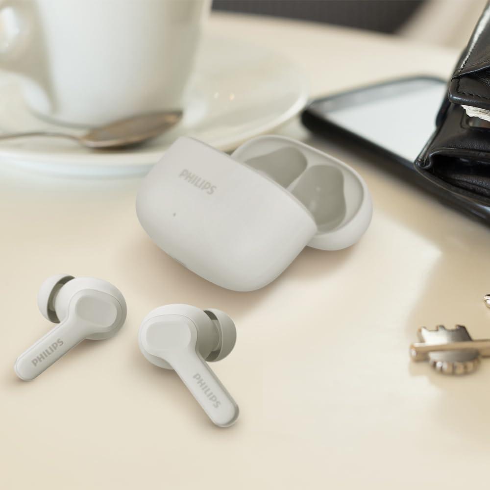 Fone de Ouvido Sem Fio TWS, PHILIPS, TAT1109WT/00, Bluetooth, Com Microfone, Até 24 horas de bateria, Branco na Amazon